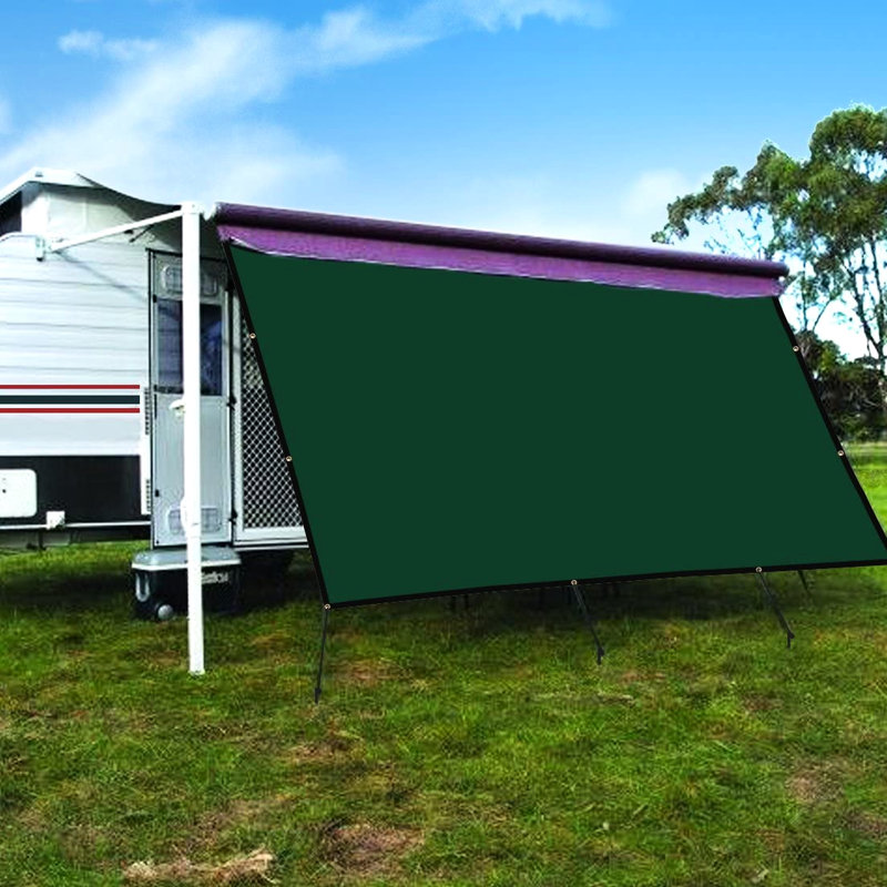 Dark 10ftx16ft Rv Awning Privacy Kit, High - Density , , Long Term Durability, Good For Outdoor Activities, 90% Shading, Edge Grommets, Easy To Install And Store With Bag Screen Shade Panel Kit In ,