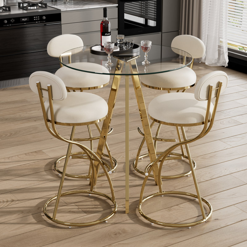Modern Modern, 5 pièces: table, 4 chaises