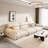 Modern in-line leather sofa-106030367