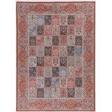 Breedlove Traditional Machine Woven Flatweave Red and Ivory Area Rug with Non Skid Backing