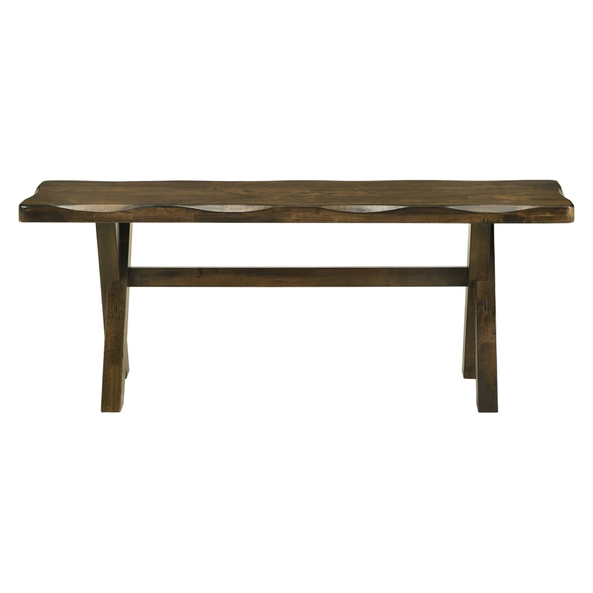 Red Barrel Studio® 47 - Inch Dining Bench Of Solid Rubberwood With ...