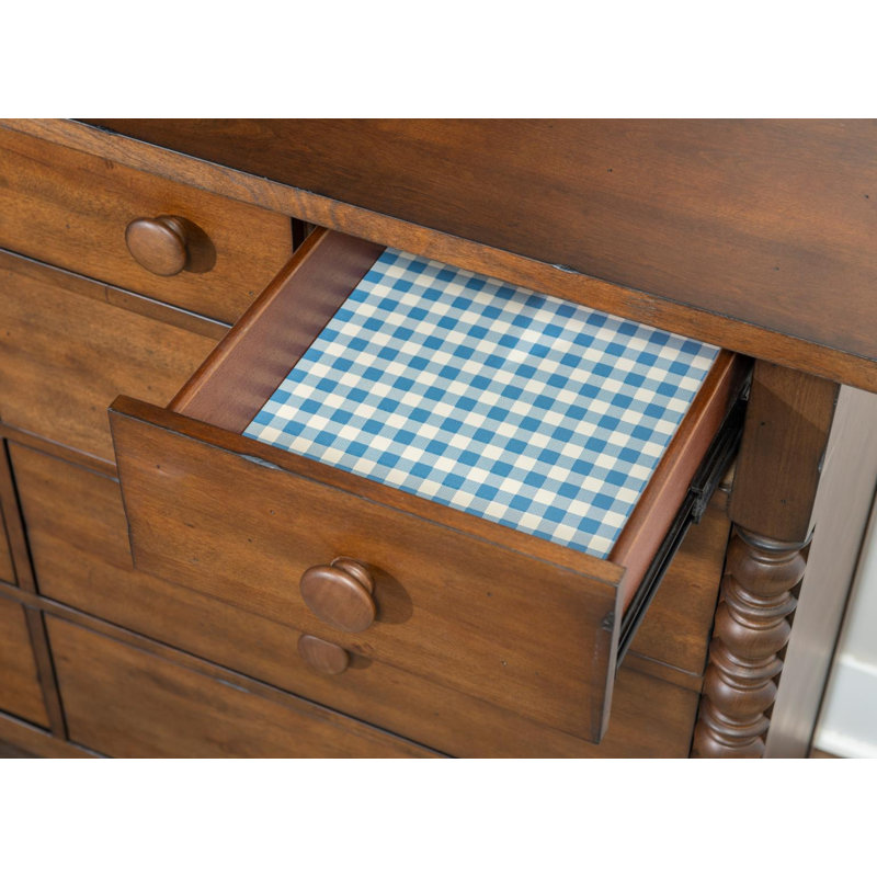 Commode 5 tiroirs Palmea Jenny Lind, Tissu de voile Blanc