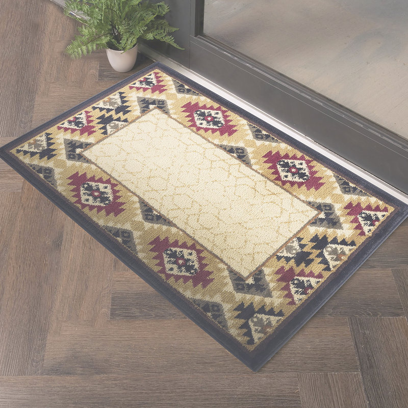 Tapis crème Tribes, Rectangle 5 pi 3 po x 7 pi 3 po