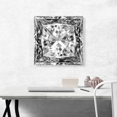 «White Grey Princess Diamond Jewel», reproduction d'art graphique sur toile tendue