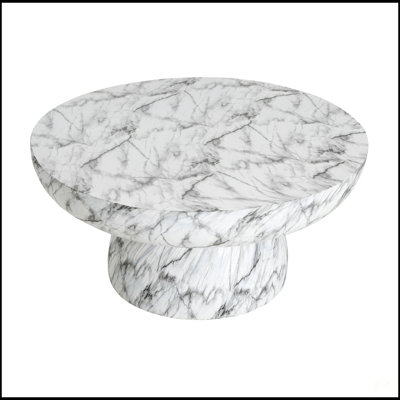 Table basse en faux marbre MGO pour une utilisation intérieure et extérieure, durable et élégante avec une finition artisanale