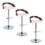 Tabourets de bar réglables Laurenzio avec repose-pieds en T arrondi (ensemble de 3)-104980000-104980005
