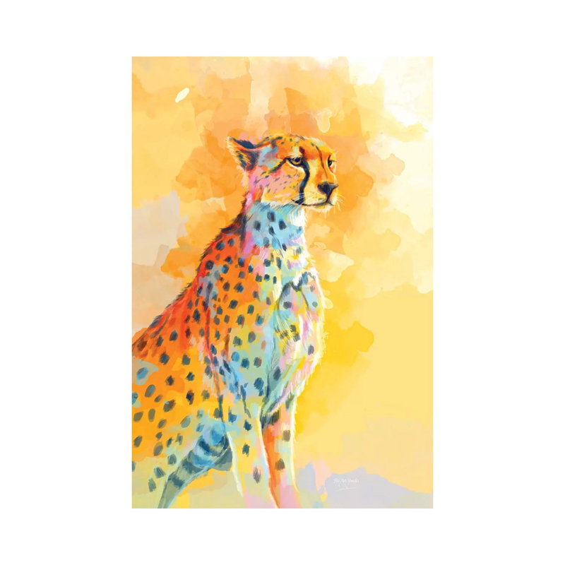 «Cheetah Wild Grace», impression sur toile tendue, H 12 po x l 8 po x P 0,75 po