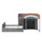 Multi-Functional Offset Bunk Bed Featuring Wardrobe, Drawers, Upholstered Guardrail, and Hanging Rod System-43541601