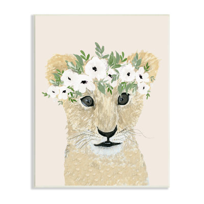 " Big Eye Baby Lion Floral Crown Children's Safari "