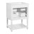 24" French Country Bathroom Vanity with Ceramic Sink, Two Soft-Close Drawers, Open Shelf & Turned Legs-663462966