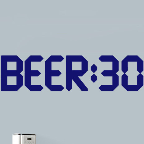 Décalcomanie murale 30 bière, Bleu marine