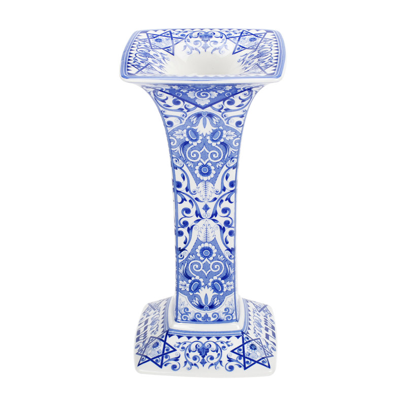 Spode Judaica Sabbath Candlesticks 7.5"