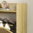 Narrow Shoe Cabinet with 2 Rattan Flip Drawers for 12 Pairs