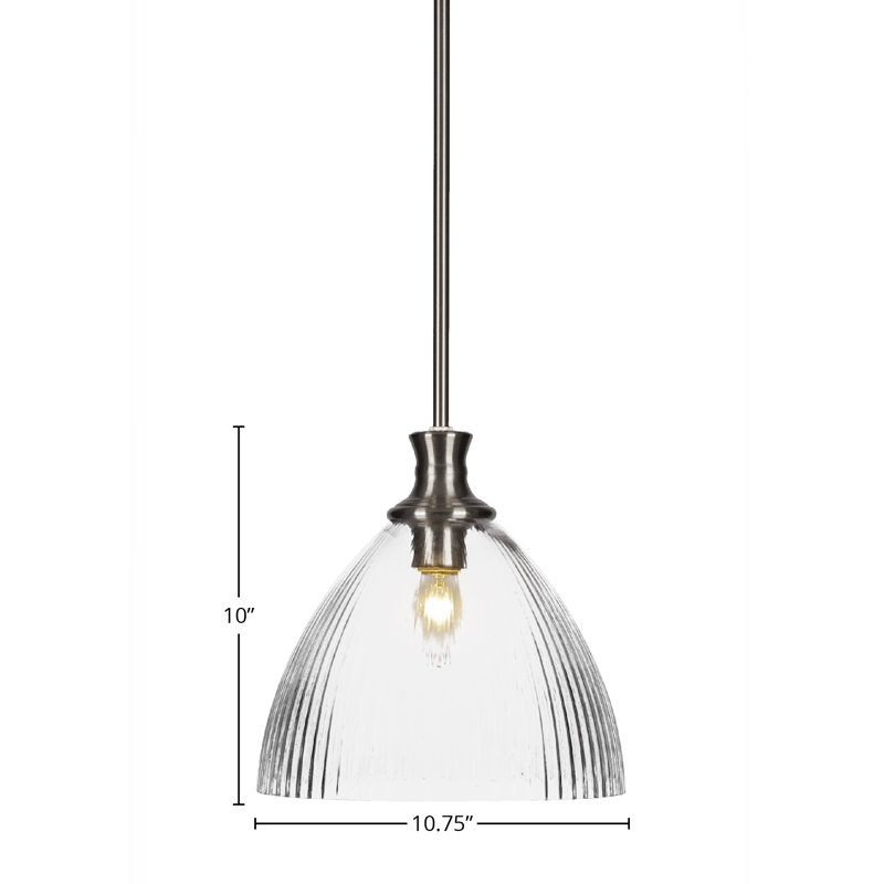 Luminaire suspendu suspendu Chestle, Nickel brossé