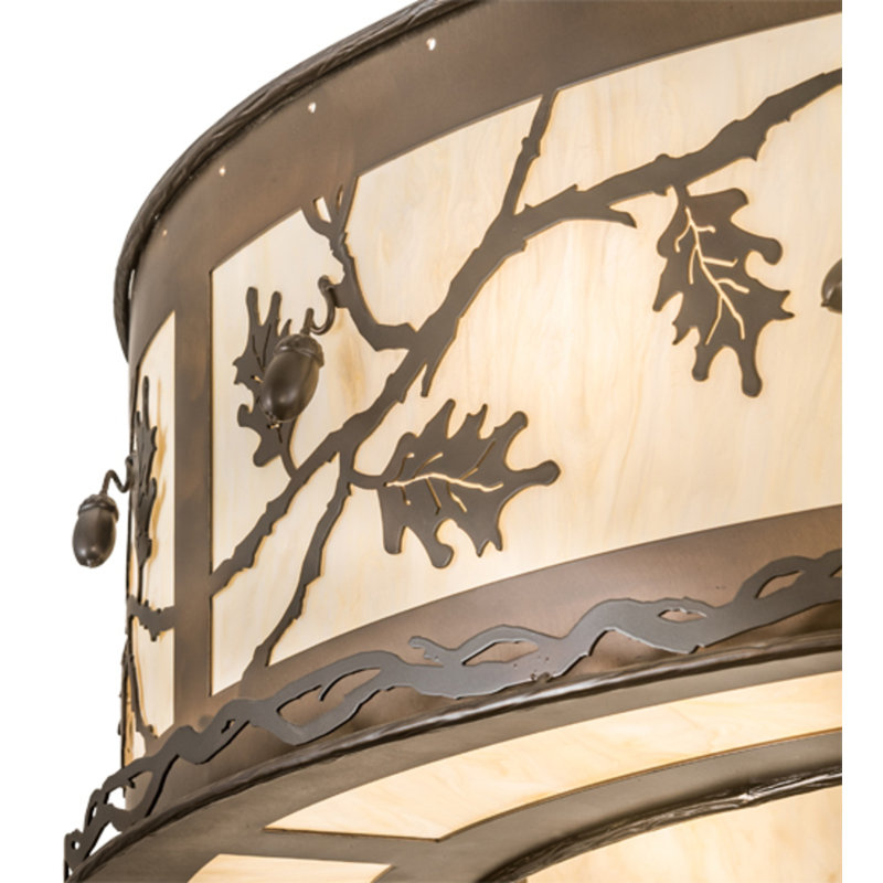 Oak Leaf And Acorn Downrod Ceiling Fan