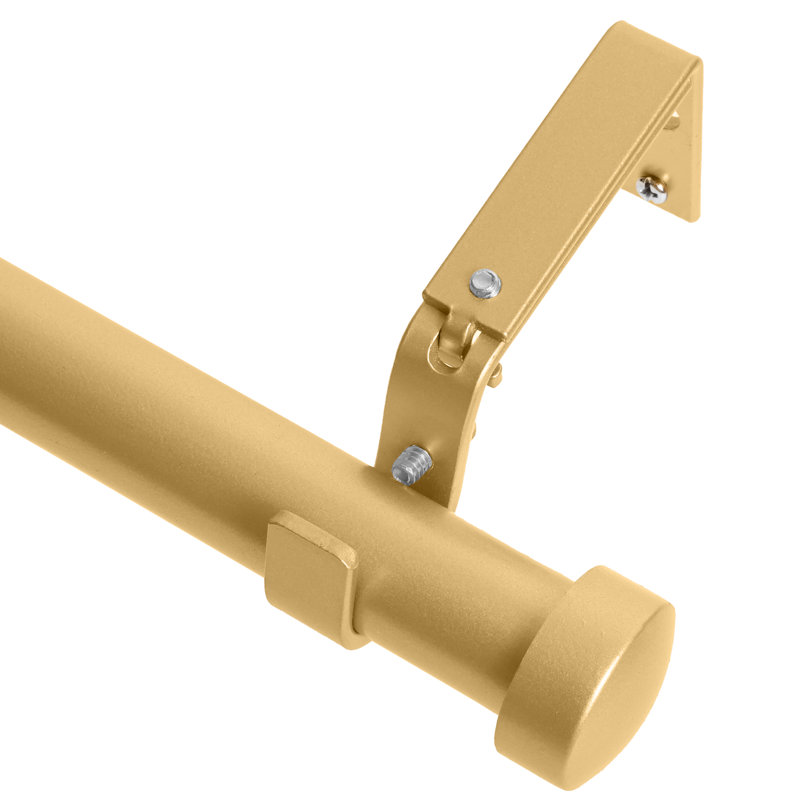 Tringle à rideaux simple réglable 1 po, 28" - 48", Or