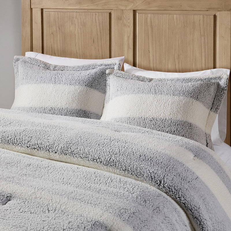 Cozy Bedroom Comforter - Full/queen, , Grey/ Nuance Bedding Complementary Color Scheme, Full/Queen Comforter + 2 Shams