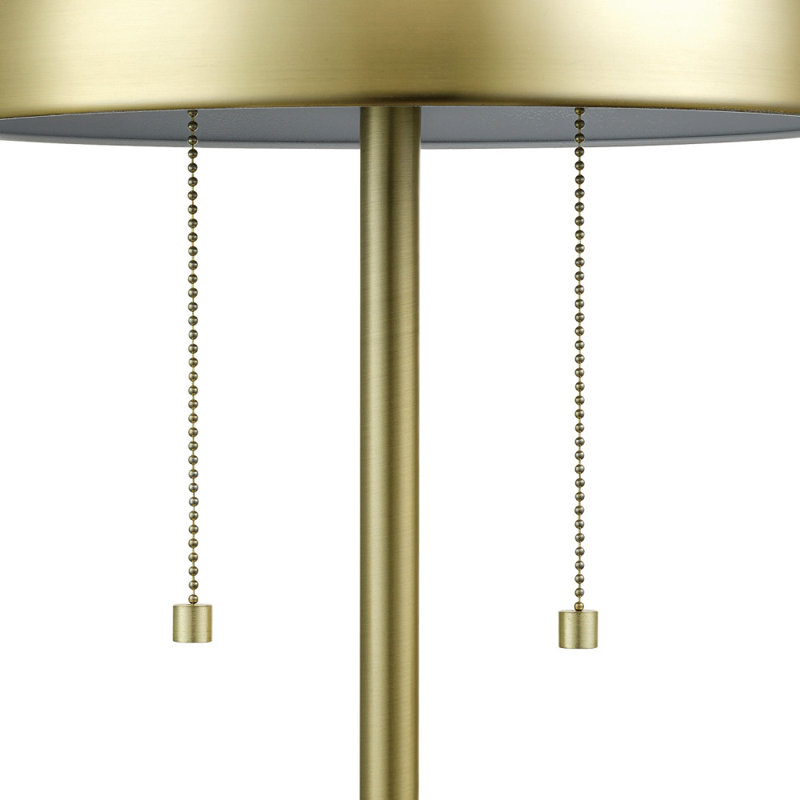 Brass Dome Shade 21" 2-Light Table Lamp