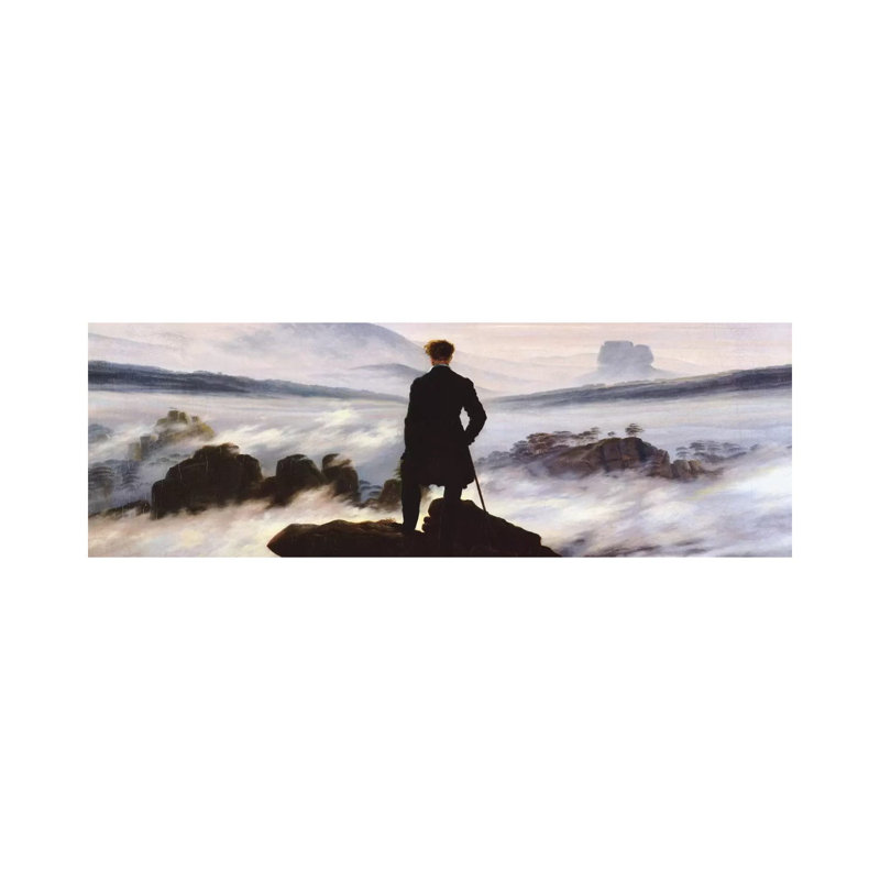 The Wanderer Above The Sea Of Fog by Caspar David Friedrich - Panoramic Painting on Canvas, No Frame