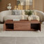 Table basse moderne 47,2 "avec rangement - 2 tiroirs et 4 armoires