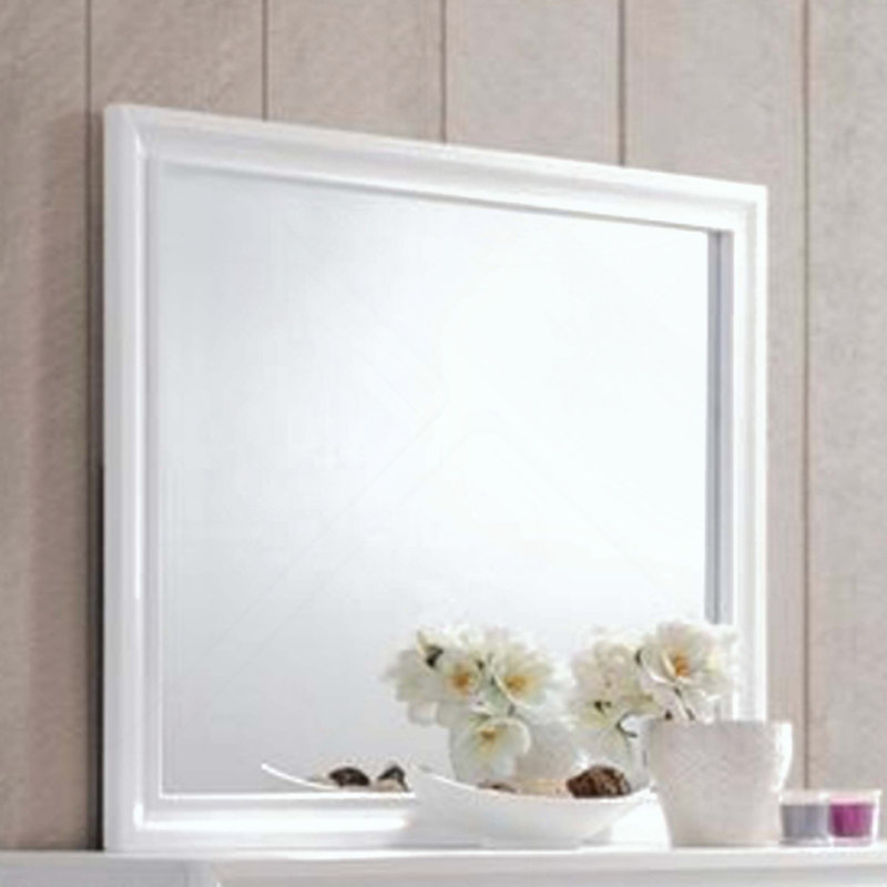 Miroir à finition Naima (miroir inclus seulement), Blanc