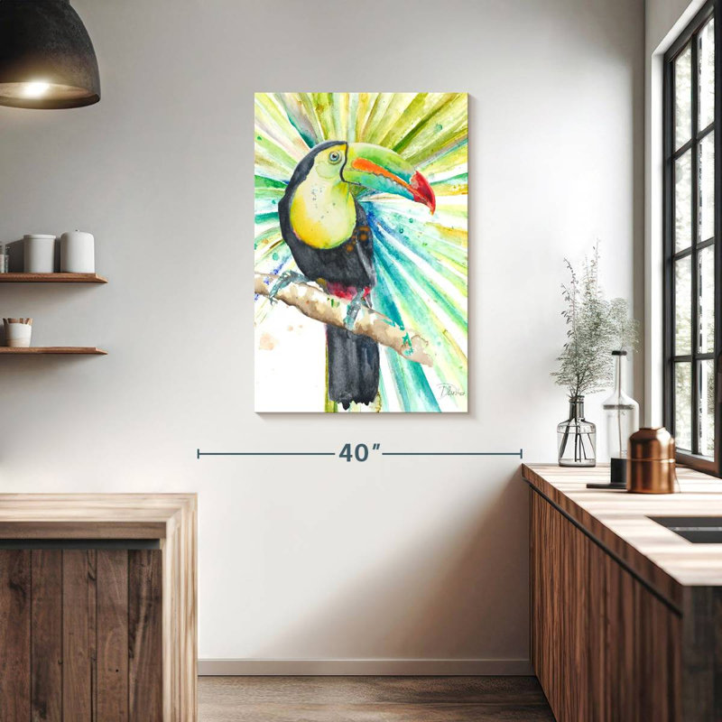 Toucan tropical brillant Brampt, H 39 po x l 26 po