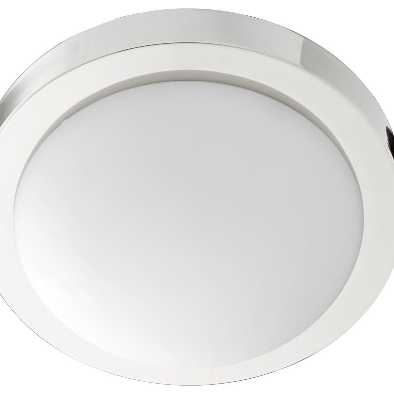 Plafonnier encastré pour cuve simple 2 lumières Ascella, H 3,75 po x l 11 po, Nickel poli