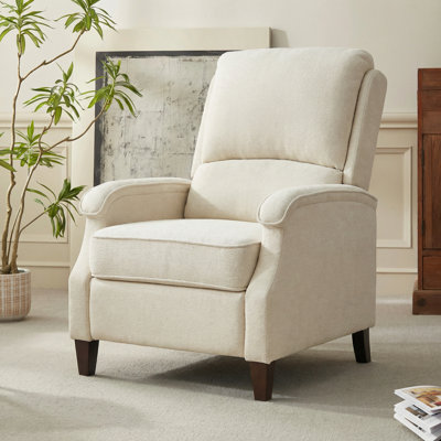 Fauteuil inclinable manuel rembourré en similicuir de 30,3 po de large rembourré pour le salon