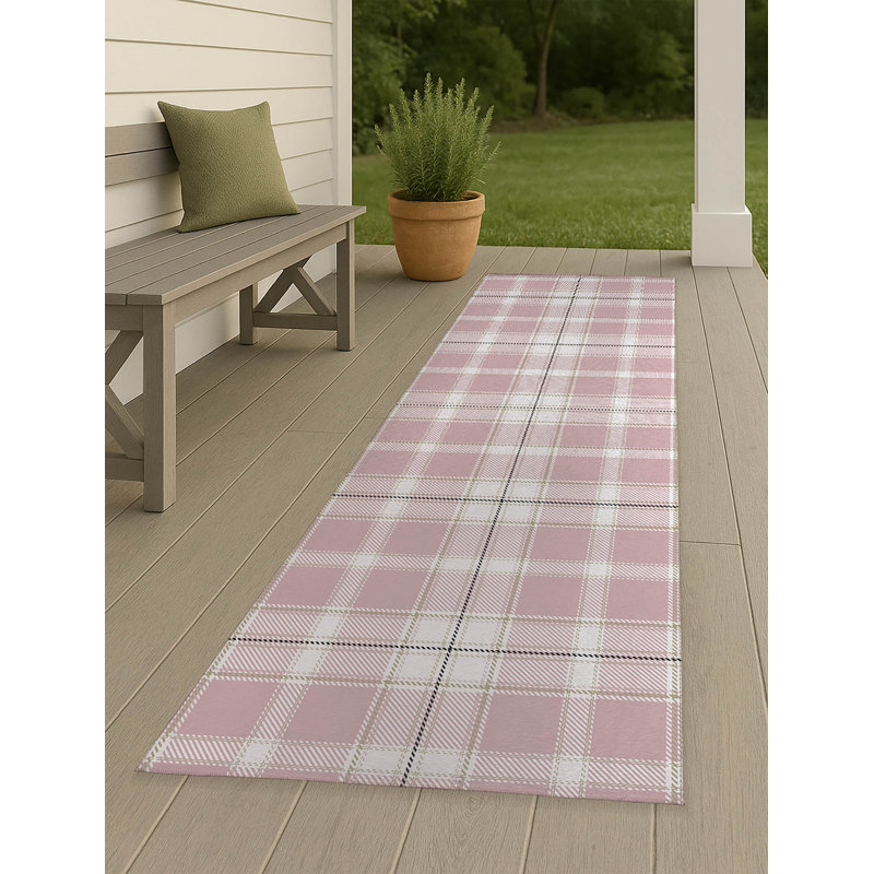 Billy Tartan Non-Slip Outdoor Rug, Runner 2'6'' x 8'