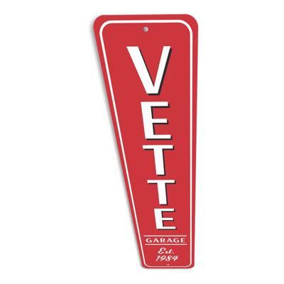 Enseigne en aluminium Vette Garage Chevy Corvette