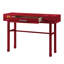 Bureau de chambre à coucher en métal rouge 1 - meuble-lavabo fonctionnel avec 1 tiroir d'inspiration industrielle