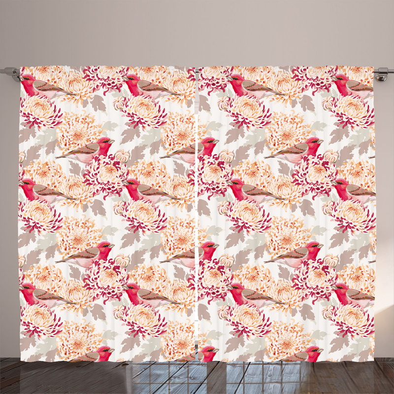 Vanalstyne Polyester Semi Sheer Curtain Pair