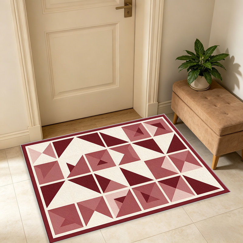 Sage Green Geometric carpet-easy to clean, machine-washable, soft and comfortable; suitable for door mats, kitchens, living rooms, bedrooms, corridors, and laundry areas. Easy to clean, durable carpet for home decoration.