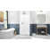 DreamLine DreamStone 42 in. D x 42 in. W Base and Wall Kit in White Traditional Subway Pattern