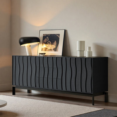 Console de style chinois en bois massif noir