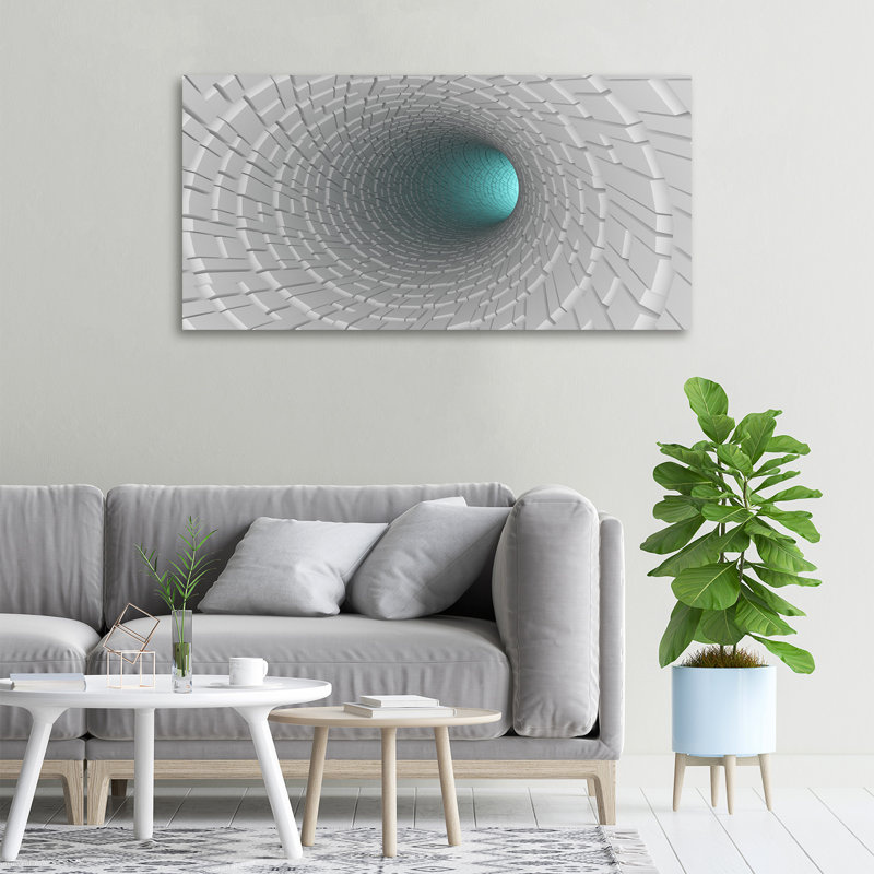 3D Tunnel - Wrapped Canvas Print