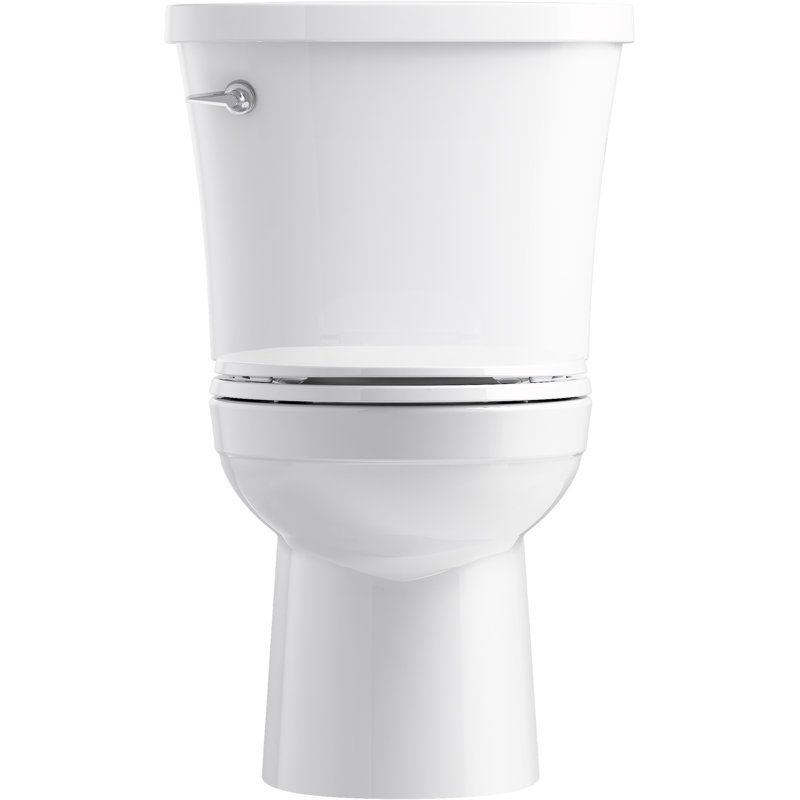Kingston 1.28 GPF (Water Efficient) Round Two-Piece Toilet (Seat Not Included), Left