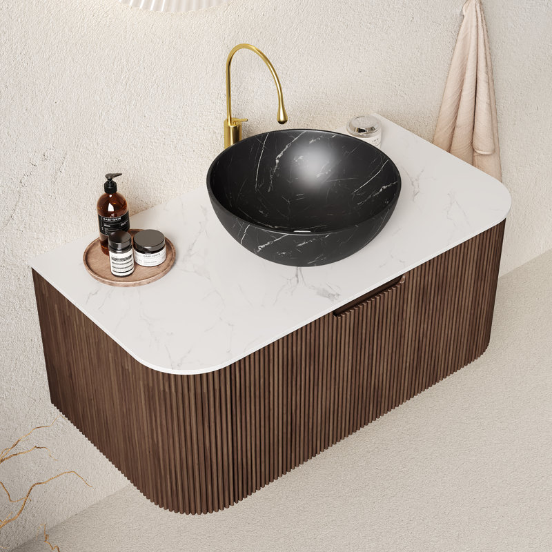 Meuble-lavabo mural 36 po avec lavabo Dina, 36"