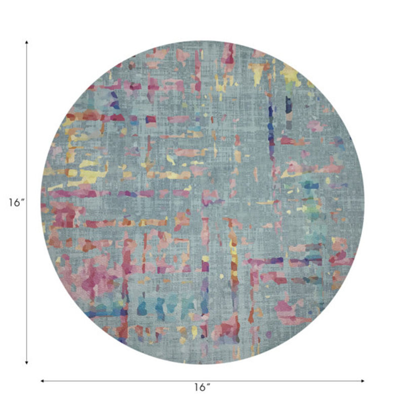 Coco Pebble 16" Vinyl Placemat, Blue