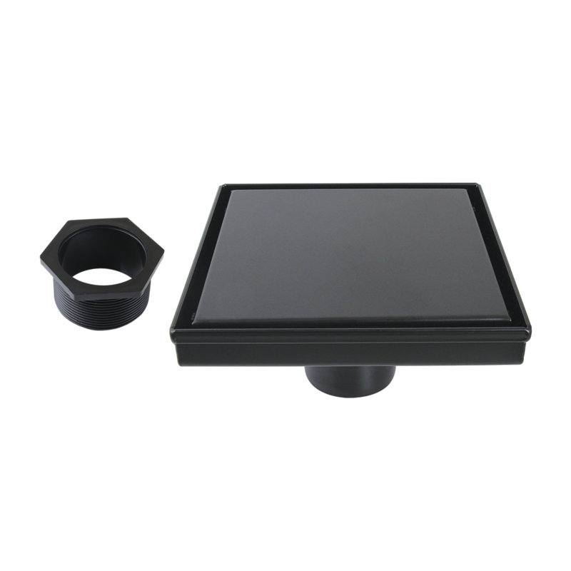 Kingston Brass Watercourse 6" Square Shower Drain, Noir mat