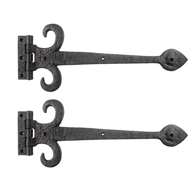 Wrought Fleur de Lis Iron Strap Hinge