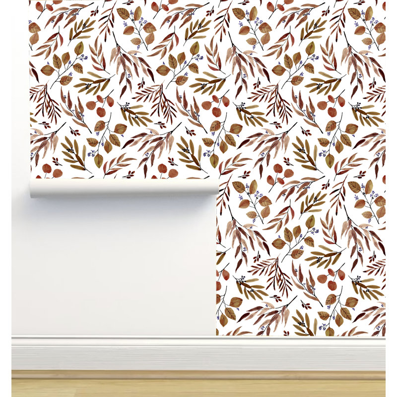 Rouleau de papier peint auto-adhésif texturé L 12 pi x l 2 po Erin Kendal Designs, Automne