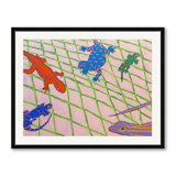 Lizards On The Sidewalk Painting by Sue Graef