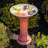 Billal Ceramic Single Tier Birdbath