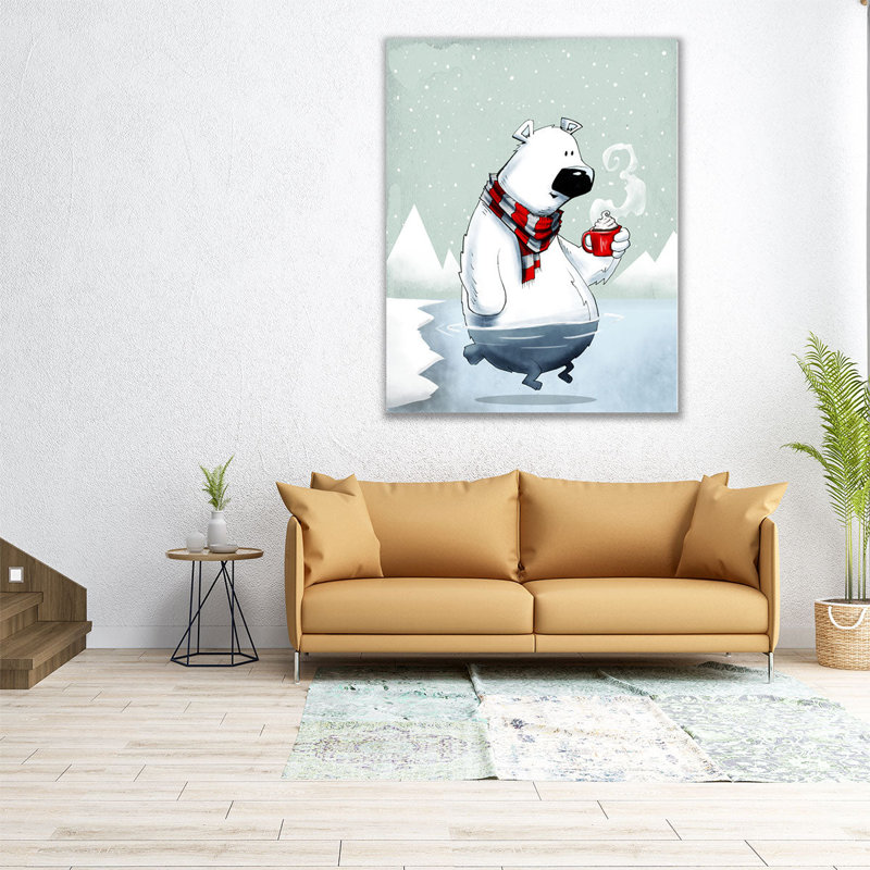 Ours avec moi - reproduction d'art sur toile, H 20 po x l 16 po