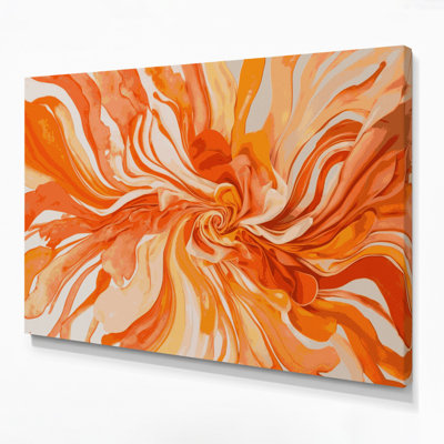 Watercolor Abstract 10 Orange Canvas Wall Art
