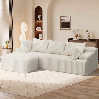 Cloud Sectional Couch In Two Boxes, Compressed Modular Sectional Sofa With Deep Seat