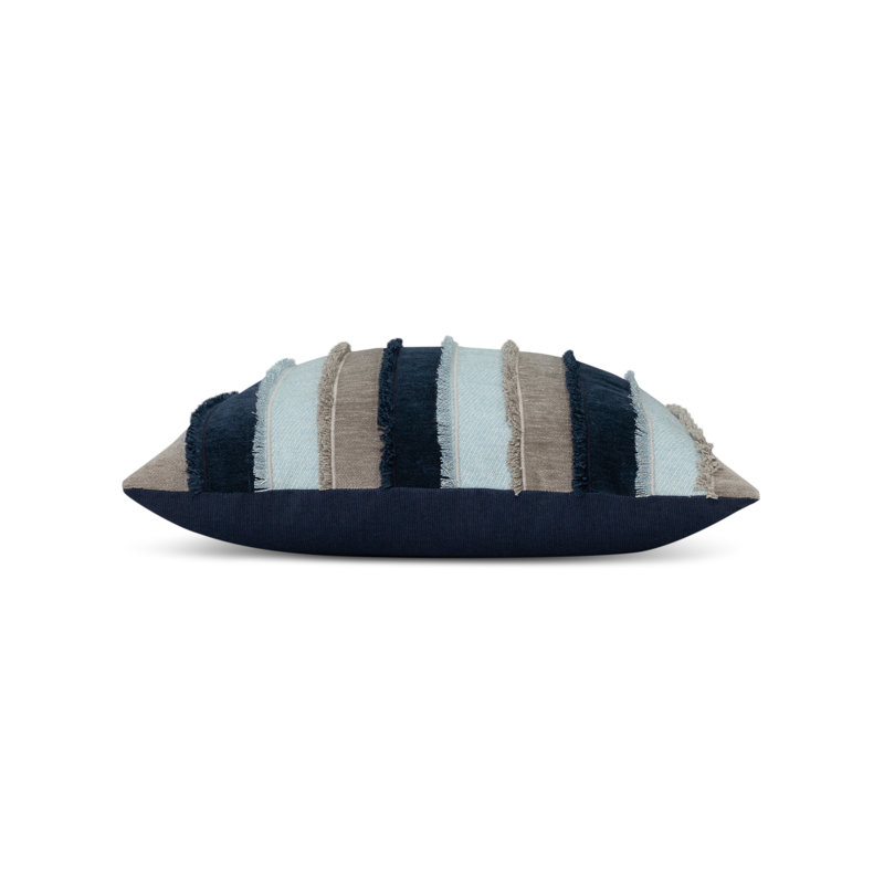 COUTURE CLASSICS Square Indoor/Outdoor Pillow Cover & Insert, Rectangle 12"H x 20"W, Indigo