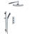Juno 12"Chrome Plated Wall Mount Shower Head Set with Hand Shower