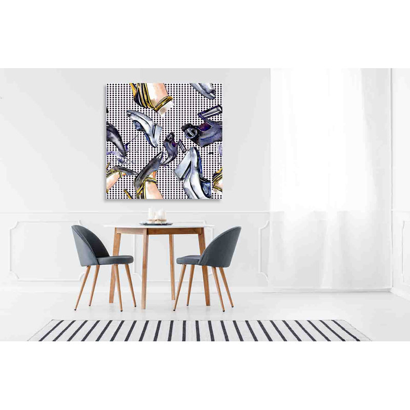 Fashionable Sketch by Andrew Lee - Wrapped Canvas Print, 46cm H x 46cm W